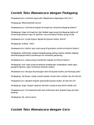 Laporan wawacara victor asihfull description. Contoh Teks Wawancara Dengan Pedagang