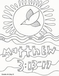 All kids like to play with their sisters and brothers and do fun stuff. Baptism Of Jesus Coloring Pages Religious Doodles