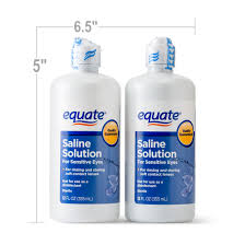 Equate Saline Solution For Sensitive Eyes 12 Oz 2 Pk
