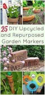 25 Upcycling Crafts For Garden Markers Or Plant Labels Plant Markers Diy Diy Garden Projects Garden Labels