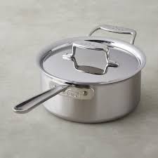 All Clad D5 Brushed Stainless Steel Saucepans Williamssonoma Stainless Steel Cookware Stainless Brushed Stainless Steel
