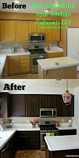 Then, using a circle motion, rub it on the cabinet, working in sections. How To Refinish Your Kitchen Cabinets Latina Mama Rama Refinish Kitchen Cabinets Diy Kitchen Home Remodeling