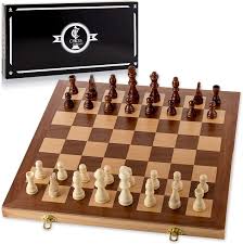 Place the board such that the bottom white square faces the right side; Amazon Com Chess Armory 15 Wooden Chess Set With Felted Game Board Interior For Storage Toys Games