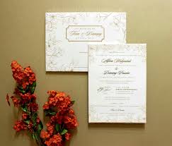 Vinas Invitation Flower Theme Flower Gold Indonesian Wedding Australian Wedding Gold Foil Emboss Flower Emboss G Undangan Pernikahan Pernikahan Undangan