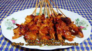 Resep Dan Cara Membuat Sate Jamur Pedas Manis Resep Jamur Manis