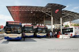 Terminal bas ekspres sungai nibong, pulau pinang, malaysia. The Bus Station And The Jetty Of Penang Island