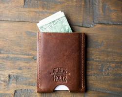 Image of Personalized Leather Wallet or Cardholder