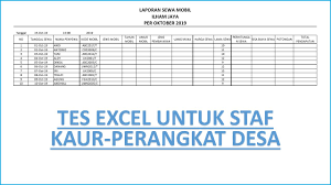 Selasa, april 20, 2021 posting komentar. Tes Excel Untuk Kaur Perangkat Desa Youtube