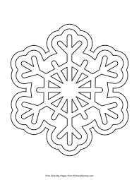 You can first print the instructions located at the top of the page that will help you to make snowflakes from these templates. Snowflake Coloring Page Free Printable Pdf From Primarygames