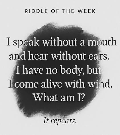 ✨ RIDDLE ANSWER ✨ Last week we asked you this tricky one: “I speak without  a mouth and hear without ears. I have no body but come alive with wind. What  am