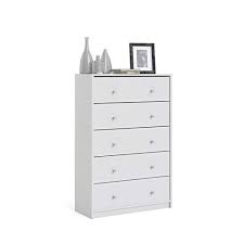 I mean it will hold heavy items but not for years and years. Levan Home Modern White Tall 5 Drawer Chest Bedroom Dresser Pricepulse