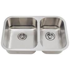 Undermount kitchen sinks at menards®. Polaris Sinks Undermount Stainless Steel 28 In Double Bowl Kitchen Sink Pl035 The Home Depot Double Bowl Kitchen Sink Stainless Steel Kitchen Sink Undermount Kitchen Sinks