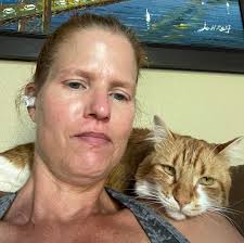 He's big mad that I'm outside and he isn't. 😹