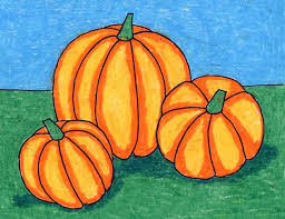 How To Draw An Easy Pumpkin Art Projects For Kids Pumpkin Art Project Fall Art Projects Halloween Art Projects