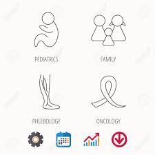 Family Pediatrics And Phlebology Icons Oncology Awareness Ribbon