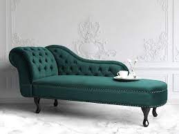 Sandy wilson home kai chaise, arctic blue velvet. Left Hand Chaise Longue Velvet Emerald Green Caron