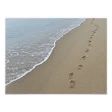 Foot Prints In The Sand Zazzle Com In 2020 Prints Footprint Sand