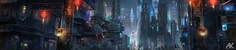 Towards The Centre Cyberpunk City Environment Concept Art Cyberpunk Art
