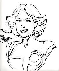 New 52 Power Girl by George Perez, in Sam Eggleston's Convention Sketches  Comic Art Gallery Room