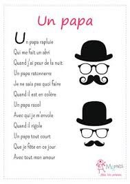 Un Papa Fete Des Peres Poeme Pour Papa Fete Des Peres Maternelle