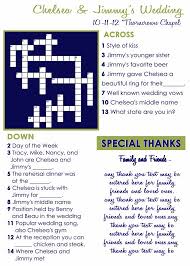 Wedding Program Unique Custom Crossword Puzzle By Elldesign 1 00 Wedding Programs Wedding Wedding Cards
