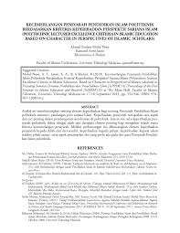 Pensyarah yang baru melapor diri perlu mendaftar frp dalam tempoh seminggu selepas melapor diri. Pdf Kecemerlangan Pensyarah Pendidikan Islam Politeknik Berdasarkan Kriteria Keperibadian Perspektif Sarjana Islam