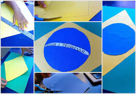 Play And Learn Making A Brazilian Flag For The Brazil S Independence Day Flag Crafts Preschool Projects Kids Around The World