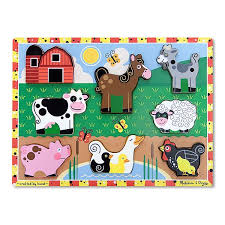 It's made to allow small hands to … Melissa Doug Farm Chunky Puzzle