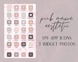 Excited To Share The Latest Addition To My Etsy Shop Pink Mauve Neutral Aesthetic 176 Ios 14 App Icons Ios14 Widget Photo In 2020 App Icon App One Note Microsoft