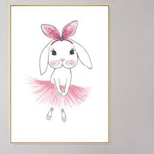 2.574 imagini gratuite de ouă de paşte. Fairy Pink Dance Iepure Desen Animat Animal Imagine Perete Art Home Decor Nici Un Cadru CumpÄƒraÈ›i Cu PreÈ›uri Reduse Din Magazinul Online Joom