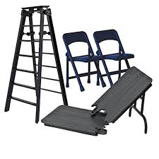 Ultimate Ladder Table Chairs Black Playset For Wwe Wrestling Action Figures Playset Outdoor Chairs Wwe Wrestling Action Figures