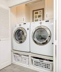 Whatever you're drying, moisture sensing drying technology helps protect clothes from overdrying by ending cycles at just the right time. Laundry Room With Elevated Washer Dryer Platform Storage Space Underneath Laundry Room Closet Small Laundry Room Makeover Laundry Room Design