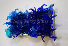 Blown glass wall art sculptures, flowers, & rondels at blown glass wall art flowers @ wolf art glass. Seth Parks Designs