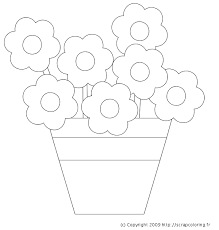 coloriage pot de fleurs printable flower coloring pages enfants voitures