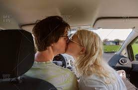 Sheer clothes, smile in the car blowjob, handjob, kiss. Couple Car Kiss Stock Photos Offset