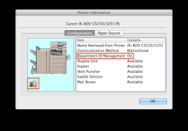 So this sounds like a driver issue rather than it being an os x printing system issue. Help Connecting Canon Ir Adv C5030 5035 T Apple Community