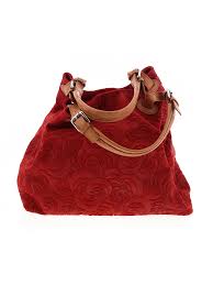 details about massimo castelli women red leather satchel one size