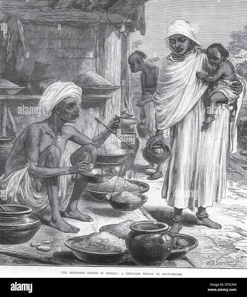 The Impending Famine in Bengal -- A Bengalee Baniah or Grain Seller, from the Illustrated London News, 1874 Stock Photo - Alamy