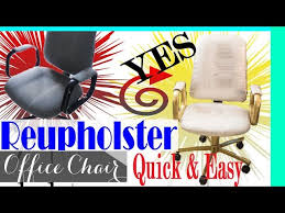 I want to show you how to recover a chair. Diy How To Reupholster A Chair Office Chair Makeover No Sew No Measuring Youtube