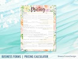 Etsy Product Pricing Calculator Breezy Colors Design Pricing Calculator Etsy Etsy Listing