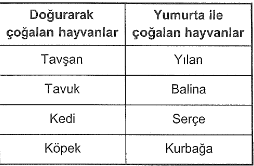 6 Sinif Bitki Ve Hayvanlarda Ureme Online Test