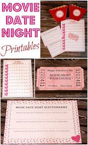Free Movie Date Night Printables Www Momsandmunchk Movienight Movie Dates Boyfriend Birthday Date Night