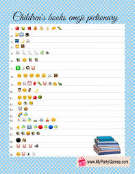 Please, try to prove me wrong i dare you. Free Printable Children S Books Emoji Pictionary Quiz For Baby Shower