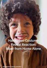 Dying at his reaction to seeing himself as Marv 🤣 #halloween #homealone  #halloweencostume #kidsreaction #wetbandits #halloweenmakeup #momlife  #creatorsearchinsights #halloweencostumereveal ...