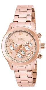 invicta 19218 angel damen uhr edelstahl quarz rosegoldenen zifferblat 112 30 4 7 von 5 sternen damen u gold watch invicta watches women rose gold watches