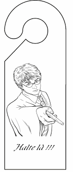 pancarte de porte harry potter halte decoupage a imprimer coloriage activite manuelle flocon neige