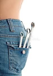 Swipe to see the original version. Wrenches In An Attractive Females Back Pocket Stock Image Image Of Skin Blue 10726683