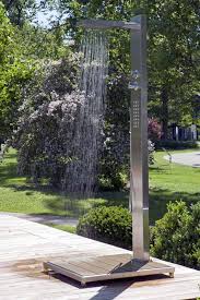Edelstahldusche Elba Kaufen Mit Bodenplatte Fur Saubere Fusse Gartendusche Gartengestaltung Garten
