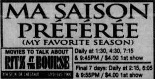 Ma Saison Preferee My Favorite Season 1993 My Favorite Things Philadelphia Inquirer Seasons