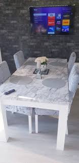 The technique called fluid art relies on mixing a variety of. Woman Creates Dupe Of A 1 6k Marble Dining Table For 20 Using Fablon And Car Spray Paint